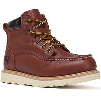 HANDPOINT Men's 6-Inch Soft Toe Water-Resistant Leather Work Boots