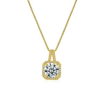 Elena Halo Pendant Necklace