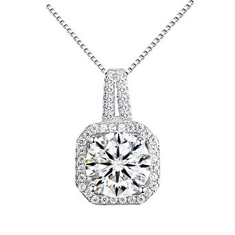 Elena Halo Pendant Necklace