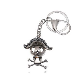 Women's Delicate Polished Metal Clip Key Chain with Decorative Detailing