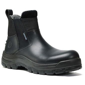 HANDPOINT Men's Soft Toe Slip-On Water-Resistant Leather Work Boots