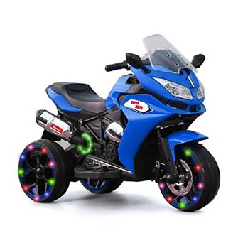 12V Kids Ride On Motorcycle, with LED Lights, MP3, for Gift for 3-8 Years Old