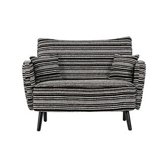 47.6" Boucle Accent Chair, Modern Loveseat Sofa, Deep Seat Chaise with Pillows and Storage Pockets