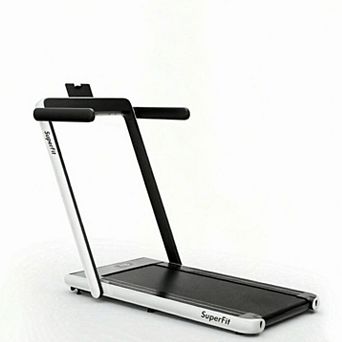 Costway Up To 7.5MPH 2.25HP 2 in 1 Single Display Screen Treadmill W/ APP Speaker Remote Control