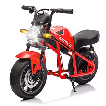 24V Electric Motorcycle, with 14 in EVA Wheels, 300W Motor Ride on Toys, for Kids Ages 6+