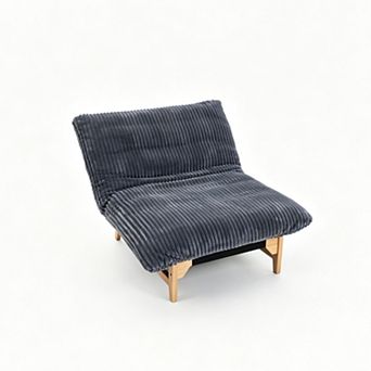 Oversized Cloud Lounge Accent Chair, Corduroy Fabric, Accent Armless Lazy Sofa