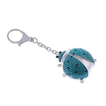 Women's Delicate Faux Pearl Accented Clip Key Chain with Fine Metalwork