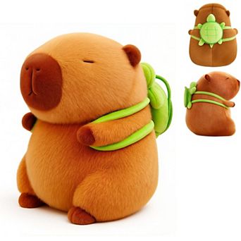 9" Cute Capybara Plush Kawaii Soft Capybara Plush Doll Pillow with Bread Capybara Stuffed Animals