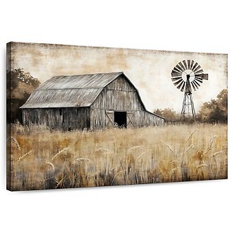 Barn And Windmill Wall Art