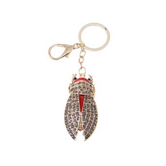 Women's Minimalist Mixed Material Clip Key Chain with Decorative Detailing