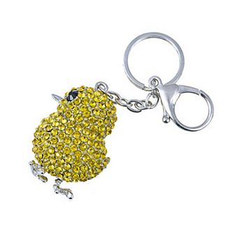 Women's Bohemian Inspired Polished Metal Clip Key Chain with Decorative Detailing