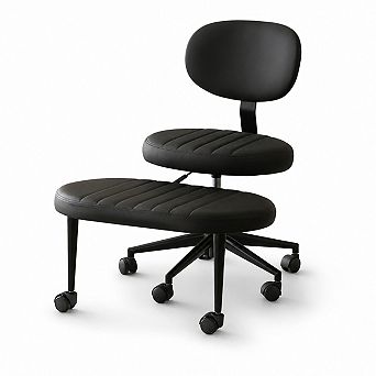 Storycute Ergonomic Cross Legged Office Chair with Swivel Seat and Footrest