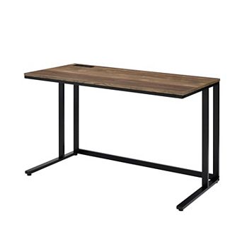 GOODSILO Modern Writing Desk with Built-in USB Charging