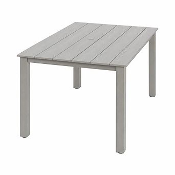 WOW PIONEER Large Rectangular Outdoor Dining Table for Patio Picnics and Casual Meals