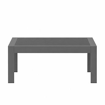 WOW PIONEER All-Weather Rectangular Aluminum Patio Coffee Table