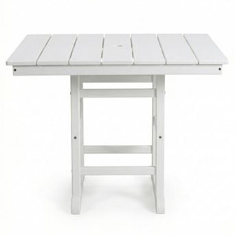 WOW PIONEER Folding Square All-Weather Outdoor Patio Dining Table