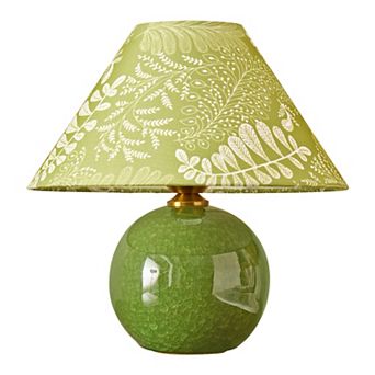 Lanmate Crackle Glaze Ceramic Table Lamp - 11.81" Farmhouse Style Decorative Lighting