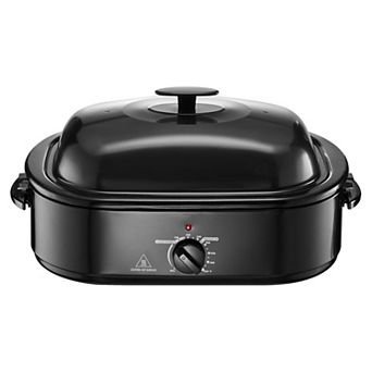 YIORTWO 18-qt Electric Roaster Oven with Self-Basting Lid and Adjustable Temperature