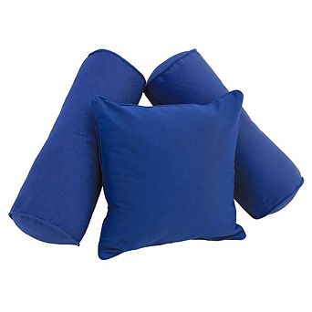 Blazing Needles Double-Corded Solid Twill Throw Pillows with Inserts (Set of 3)