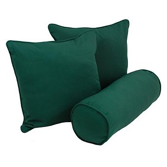 Blazing Needles Double-Corded Solid Twill Throw Pillows with Inserts (Set of 3)