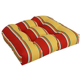 Blazing Needles U-Shaped Patterned Spun Polyester Tufted Dining Chair Cushion