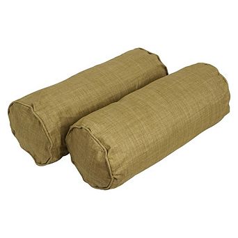 Blazing Needles Double-Corded Spun Polyester Bolster Pillows with Inserts (Set of 2)
