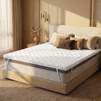 3" Firm/Extra Firm Mattress Topper with Washable Cover, High-Density Foam Mattress Pad