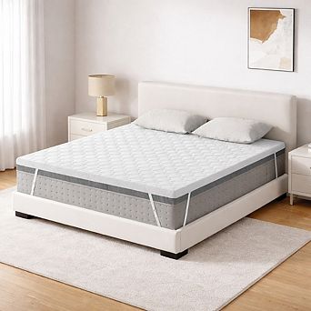 4" Firm & Extra Firm Mattress Topper, 2-Sided High-Density Foam Mattress Pad