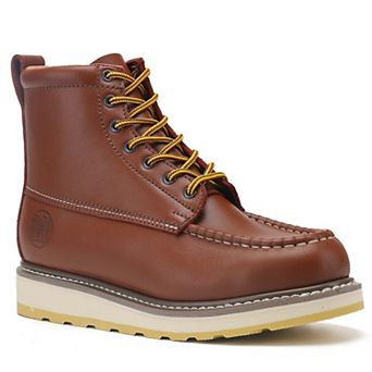 HANDPOINT Men's 6-Inch Steel Toe Water-Resistant Leather Work Boots