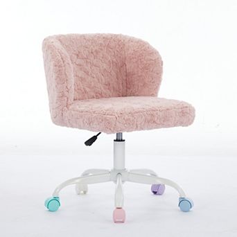Eazegath Home Office Swivel Desk Chair Vantiy Chair with Adjustable Metal Base