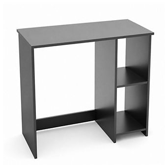31.5 " Modern Home Office Desk with 2 Compartments, Wood Computer desk for Small Space
