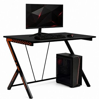 46" Gaming Desk, Modern Ergonomic Computer Desk for Adults, Home Office Desk