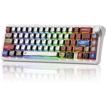 Mechanical Wireless Keyboard - 4000mAh Battery, USB-C/BT5.0/2.4G & RGB Hot Swappable, Linear Switch