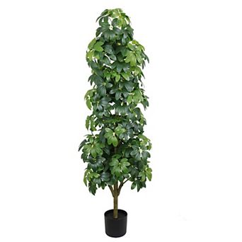 TOEMOA 6FT Artificial Faux Tree for Indoor and Outdoor Decoration with Realistic Look