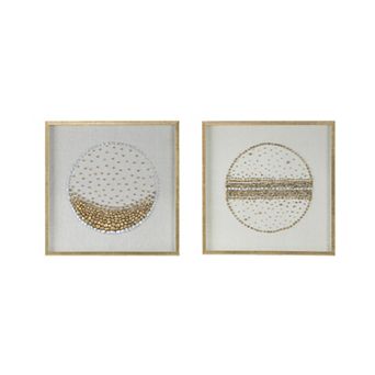 TOEMOA Set of 2 Decorative Shadow Box Wall Accents for Living Room Bedroom Office Hallway Display