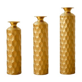 TOEMOA 3 pc Tall Decorative Floor Vase Set for Home Entryway Living Room