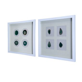 TOEMOA Set of 2 Decorative Shadow Box Wall Accents Ideal for Home Office Living Room Bedroom Use