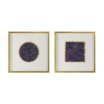 TOEMOA Set of 2 Decorative Shadow Boxes Wall Art Accent for Living Room Bedroom Office Home Display