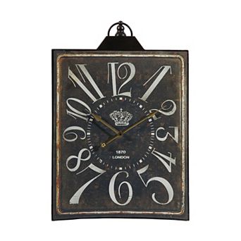 TOEMOA Large Vintage Rectangular Wall Clock Home Decor Accent for Living Rooms