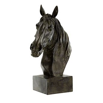 TOEMOA Decorative Equine Sculpture With Base Home Decor Accent Piece
