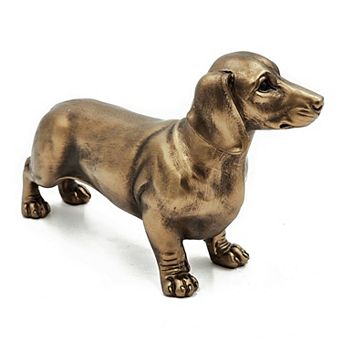 TOEMOA Lifelike Dachshund Decorative Figurine for Home Display