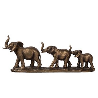 TOEMOA Decorative Elephant Family Figurine Collectible Statue for Home Decor
