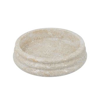TOEMOA Round Ribbed Decorative Marble Accent Bowl