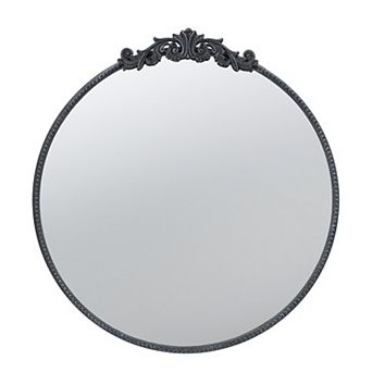 TOEMOA Round Wall Mounted Framed Mirror for Bathroom, Living Room, Entryway
