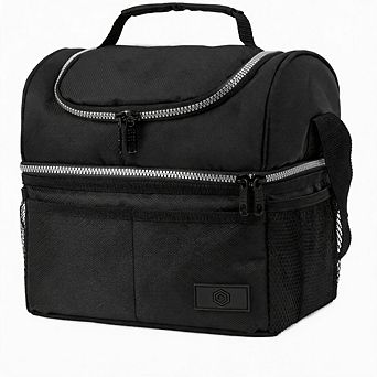 Double Decker Insulated Lunch Bag Leakproof Cooler Tote with Shoulder Strap for Men Women Boys Girls