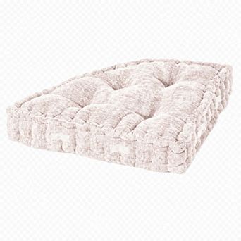 Unikome Thick Chenille Floor Pillow Cushion, 20 Inch Square Tufted Seat Pad