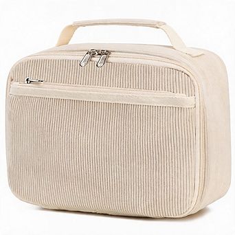 Corduroy Insulated Lunch Cooler Bag Kids Girls Lunch Tote Lunch Box for School