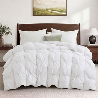 Peace Nest All Season White Goose Down Fiber Comforter with Soft Cotton Blend Cover