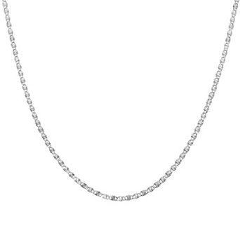 PORI JEWELERY 925 Sterling Silver Valentina Chain Necklace 2.6mm 16-24 Inches