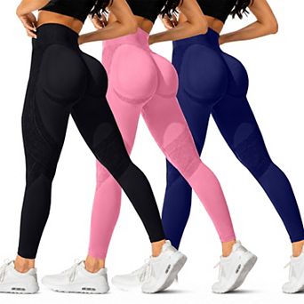 Women’s High-Waist 3-Pack Seamless Workout Leggings Full Length Stretch Yoga Pants